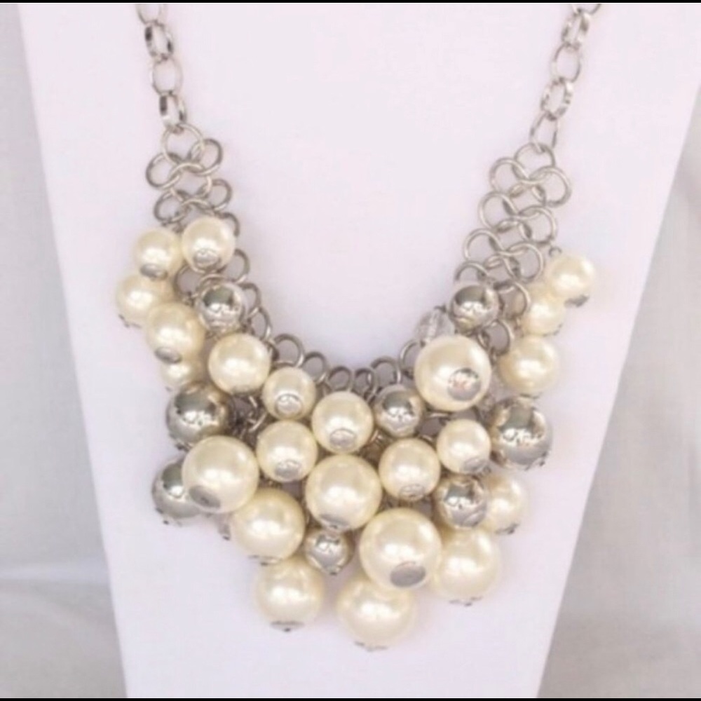 Lane Bryant Necklace Bauble Embellishments Pearl